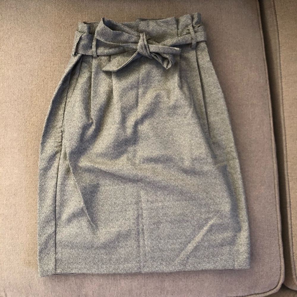 Paper bag skirt.